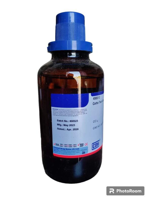 CDH Carbon Tetrachloride 500ML 99.5% Pure - Image 2