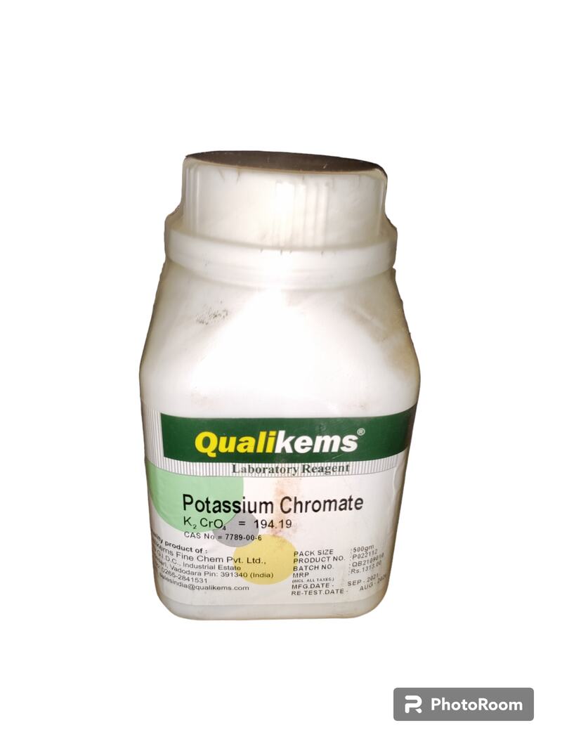 QUALIKEMS Potassium Chromate 500gm Assay (oxidimetric) 99.0% cas no 7789-00-6