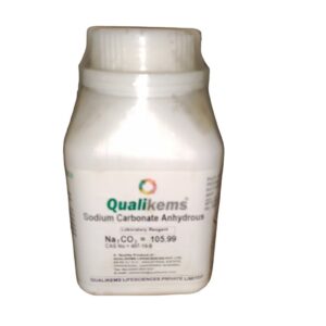 QUALIKEMS Sodium Carbonate Powder for Synthesis (Anhy) 500gm Assay (acidimetric after drying) 98% CAS 497-19-8