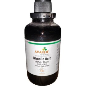 79-14-1 Glycolic Acid (65 % in water) 500ml Assay (acidimetric) Abt. 65.0% MAKE AVARICE