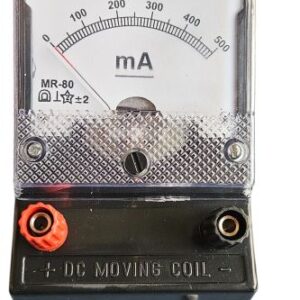 Milli Ammeter EDM-80 Desk Stand Analog 0-500mA DC | Ampere Meter | Meter For Educational purpose | Black