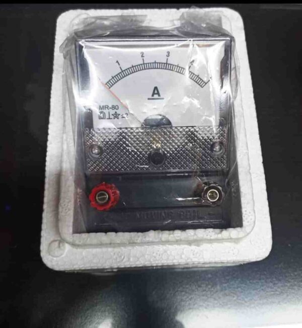Ammeter EDM-80 Desk Stand Analog 0-5 A | Moving Coil Ampere Meter | Meter For Educational purpose | Black