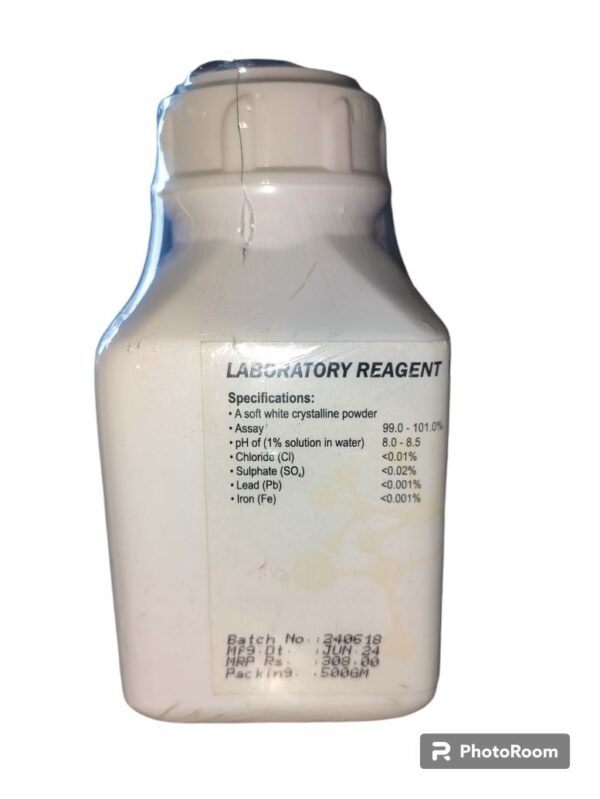 AVARICE SODIUM HYDROGEN CARBONATE LR 500GM CAS NO 144-55-8 - Image 2