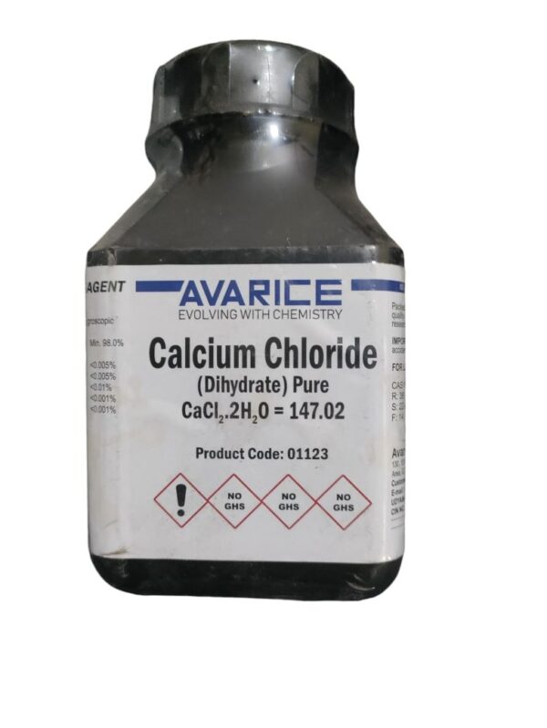 AVARICE Calcium Chloride 500gm Assay 98.0% CAS NO 10035-04-8