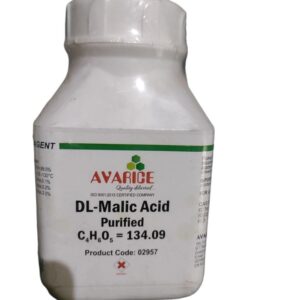 AVARICE DL Malic Acid 500gm Assay (Acidimetric) 99.0% CAS NO 617-48-1