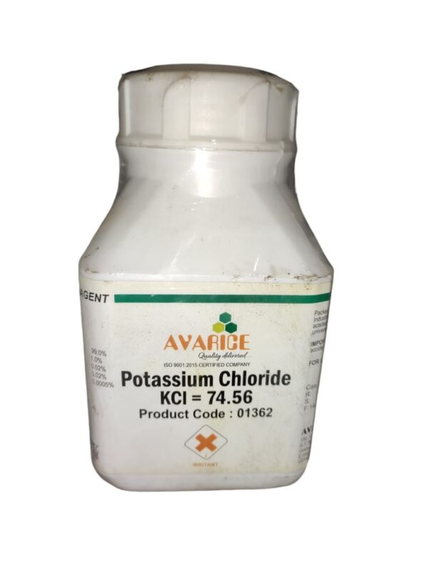 AVARICE Potassium Chloride 500gm Assay (Argentometric) 99.0% CAS NO 7447-40-7