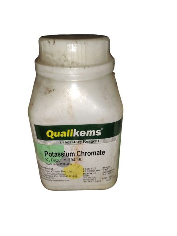 QUALIKEMS Potassium Chromate 500gm Assay (oxidimetric) 99.0% CAS NO 7789-00-6