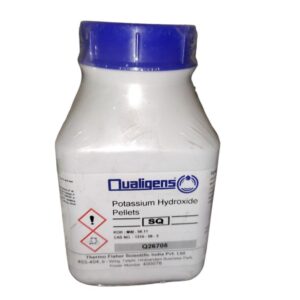 QUALIGENS Potassium Hydroxide Pellets 500gm Assay (Acidimetric) 85.0% CAS NO 1310-58-3