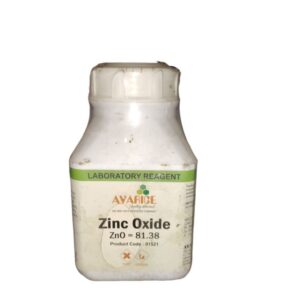 AVARICE Zinc Oxide Pure 500gm Assay (Complexometric calc. on ignited basis) 99.0% CAS NO 1314-13-2