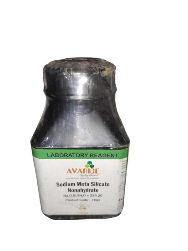 AVARICE Sodium Meta Silicate Nonahydrate 500gm Assay Abt. 95.0% CAS NO 13517-24-3