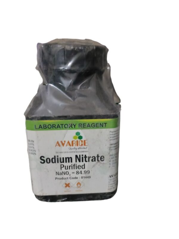 AVARICE Sodium Nitrate Purified 500gm Assay (ex NO3) 98.0% CAS NO 7631-99-4