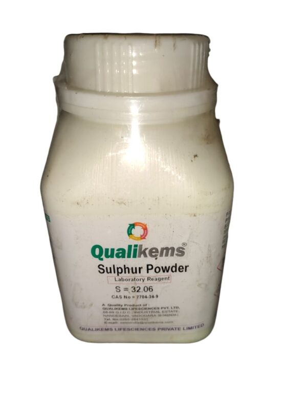 QUALIKEMS Sulphur Powder 500gm Assay 98.0% CAS NO 7704-34-9