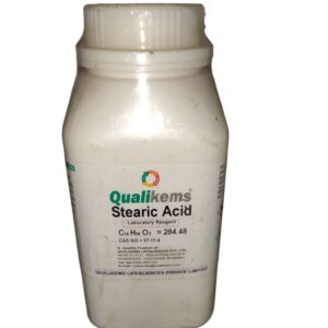 QUALIKEMS Stearic Acid for Synthesis 500gm Total assay (Palmitic acids stearic acid)(GC) 90.% CAS NO 57-11-4