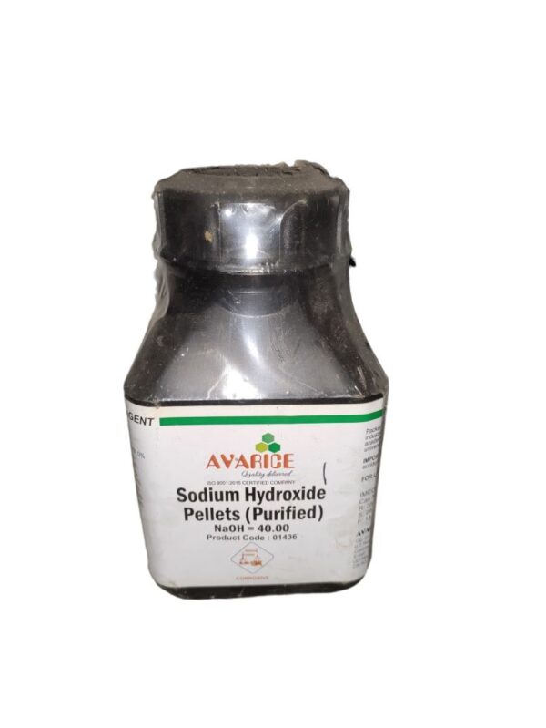 AVARICE Sodium Hydroxide Pellets Purified 500gm Assay (Acidimetric) 97.0% CAS NO 1310-73-2