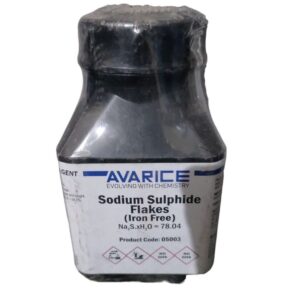 AVARICE Sodium Sulphide Fused Flakes 500gm Iron Free Assay (Na2S) 55.0-58.0% CAS NO  27610-45-3