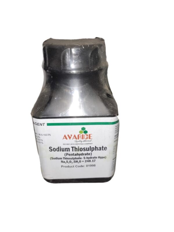 AVARICE Sodium Thiosulphate Pentahydrate 500gm Assay (iodometric) 99.0% CAS NO 10102-17-7