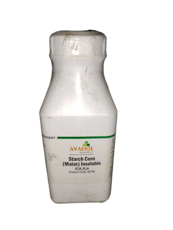 AVARICE Starch Corn (Maize) Insoluble 500gm CAS NO 9005-25-8