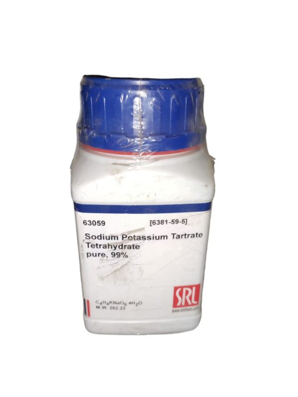 SRL Sodium Potassium Tartrate tetrahydrate Pure Assay 99% CAS NO 6381-59-5