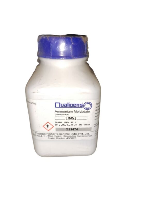 QUALIGENS Ammonium Molybdate Tetrahydrate 100gm Assay 98.0-102.0% CAS NO 12054-85-2
