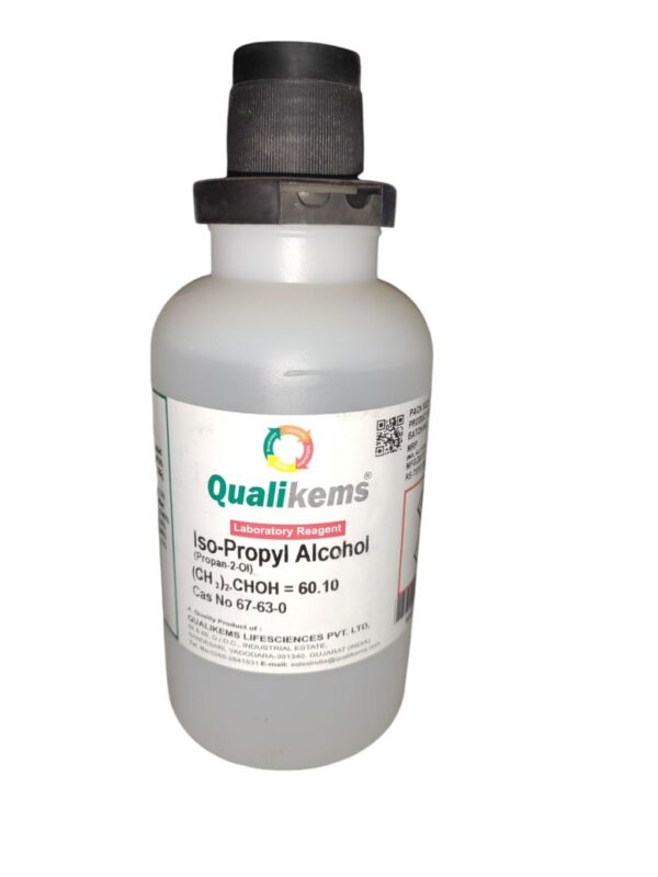 QUALIKEMS Iso Propyl Alcohol for Synthesis 500ml (Propan-2-ol) Assay (GC) 99.0% CAS NO 67-63-0