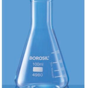 BOROSIL 4980 ERLENMEYER (CONICAL) FLASK Narrow Mouth, With Rim