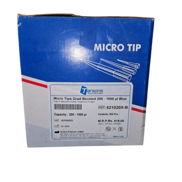 TARSONS Micro Tips Grad Beveled 200-1000ul Blue - Image 2