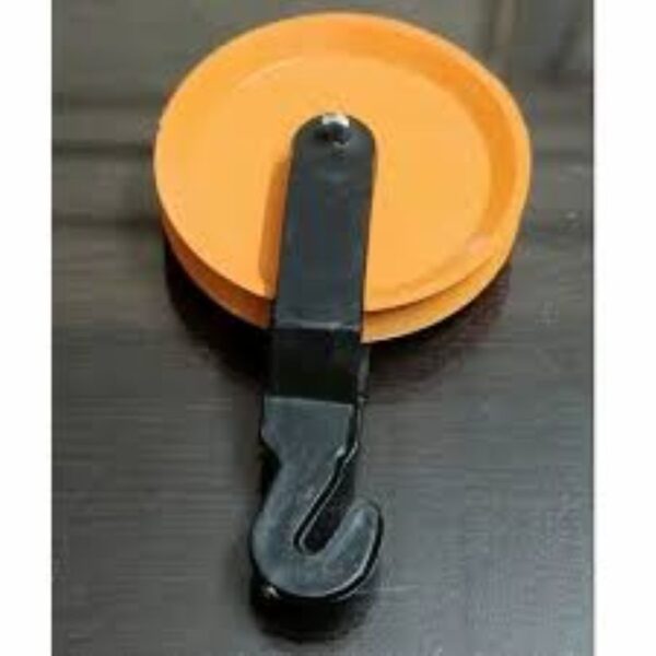 Single Plastic Pulley with hook ( Pack of 2 pc )