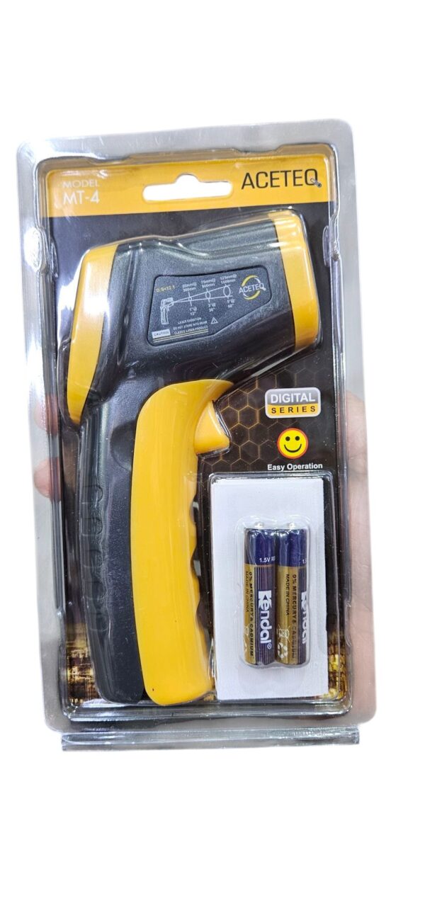 ACETEQ Infrared Thermometer Black and Yellow -50°C to 550°C Temperature Range, MT-4 - Image 2