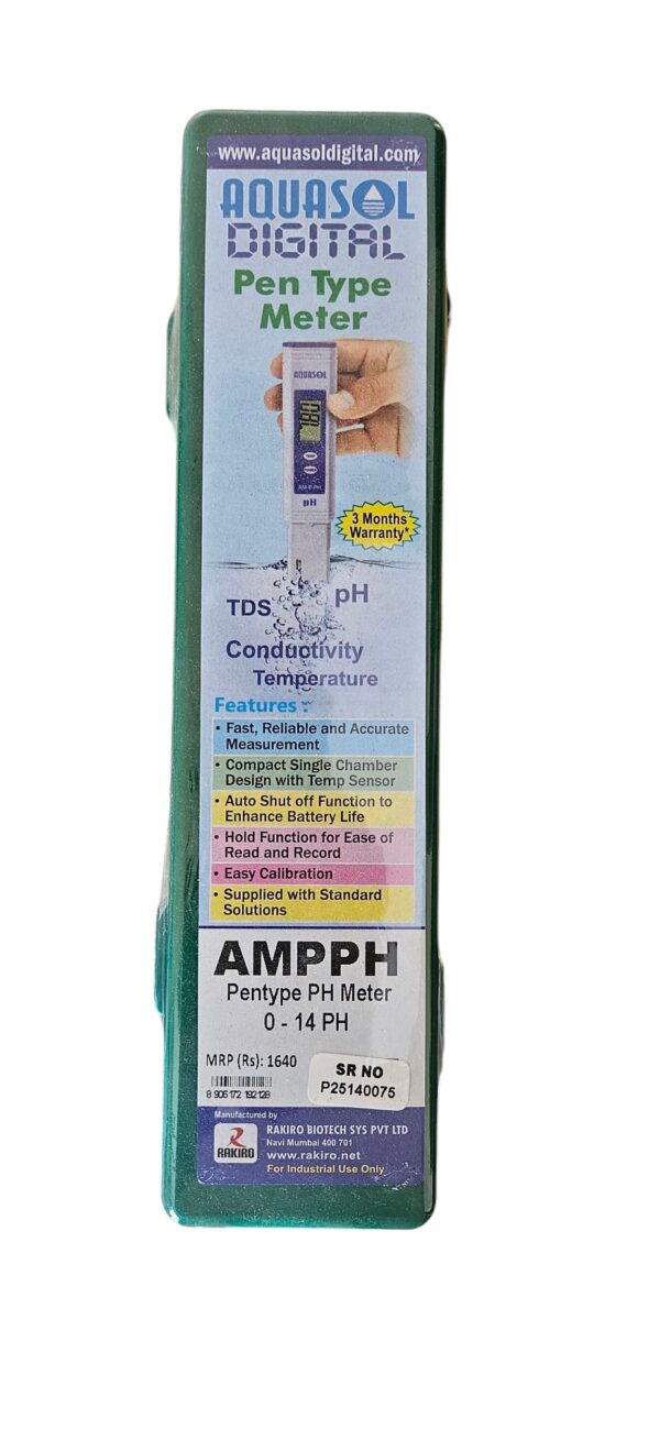 AQUASOL PH Meter Digital Pen Type 0- 14 pH
