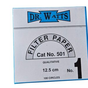 DR.WATTS Filter Paper 125 mm No.1 (Pack Of 100 Circles)