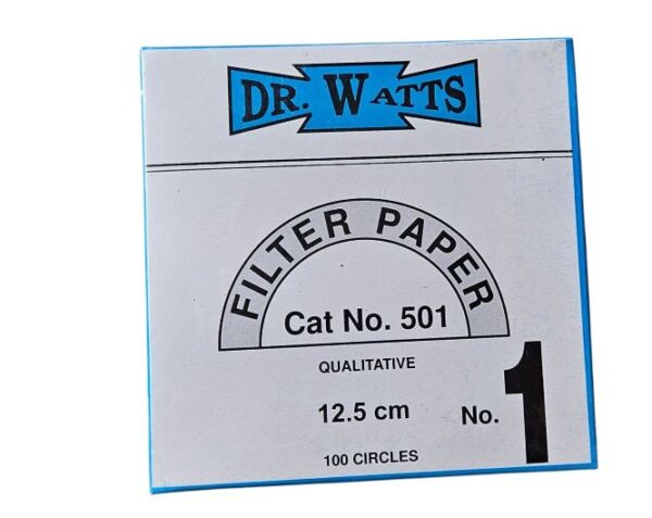 DR.WATTS Filter Paper 125 mm No.1 (Pack Of 100 Circles)