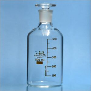 Borosilicate REAGENT BOTTLE NERROW MOUTH, I/C STOPPER 500 ML