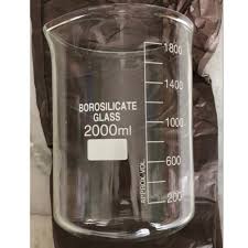 BEAKER Graduated 2000 ML Borosilicate Glass
