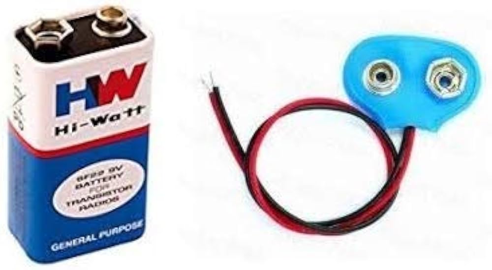 9V HW Hi - Watt Battery with Battery Snapper
