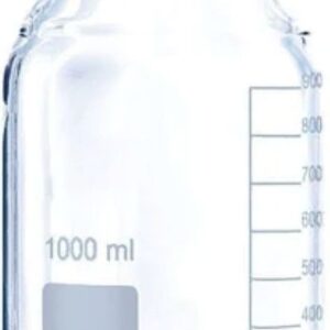Borosilicate REAGENT BOTTLE WIDE MOUTH WITH BLUE SCREW CAP 1000 ML