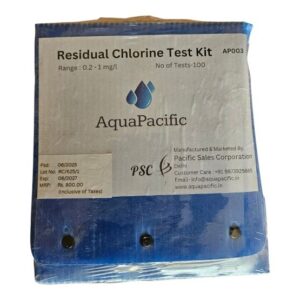 Residual Chlorine Test Kit (100 Test) Make Aquapacific Range 0.2- 1mg/l