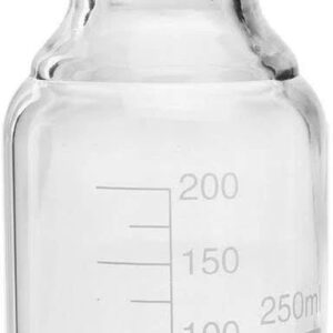 Borosilicate REAGENT BOTTLE WIDE MOUTH WITH BLUE SCREW CAP 250 ML