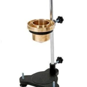Brass Cup Viscometer | Brass Ford Cup Liquid Flow Meter Viscometer With Heavy Cast Iron Stand (Pack of 1) (B4 With Stand)