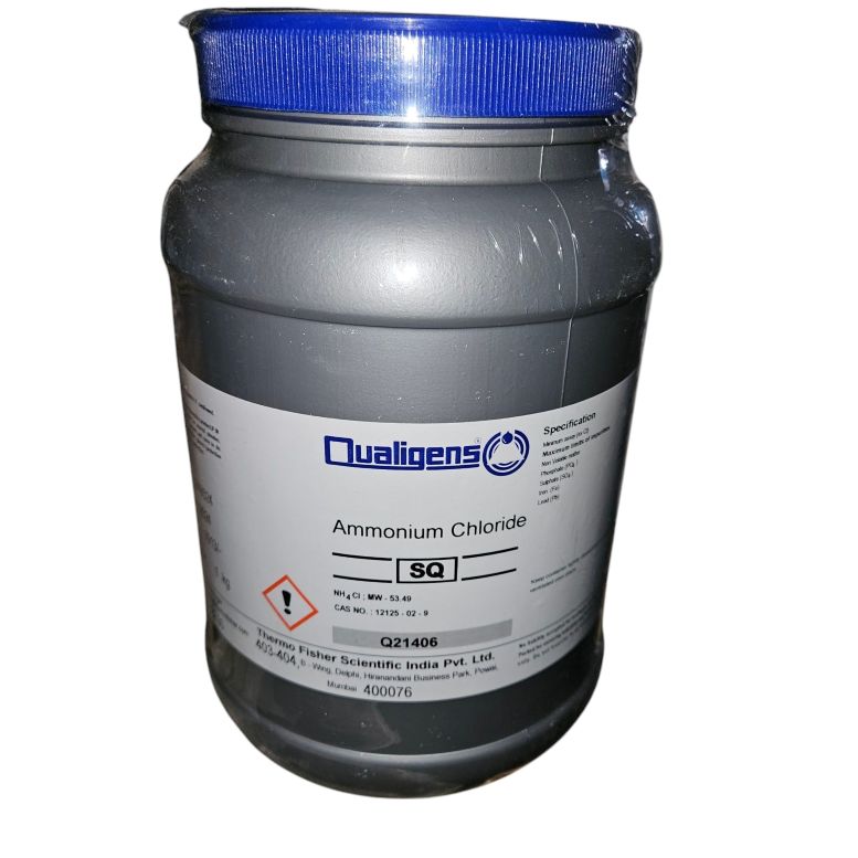 QUALIGENS Q21406 AMMONIUM CHLORIDE SQ 1 KG LR
