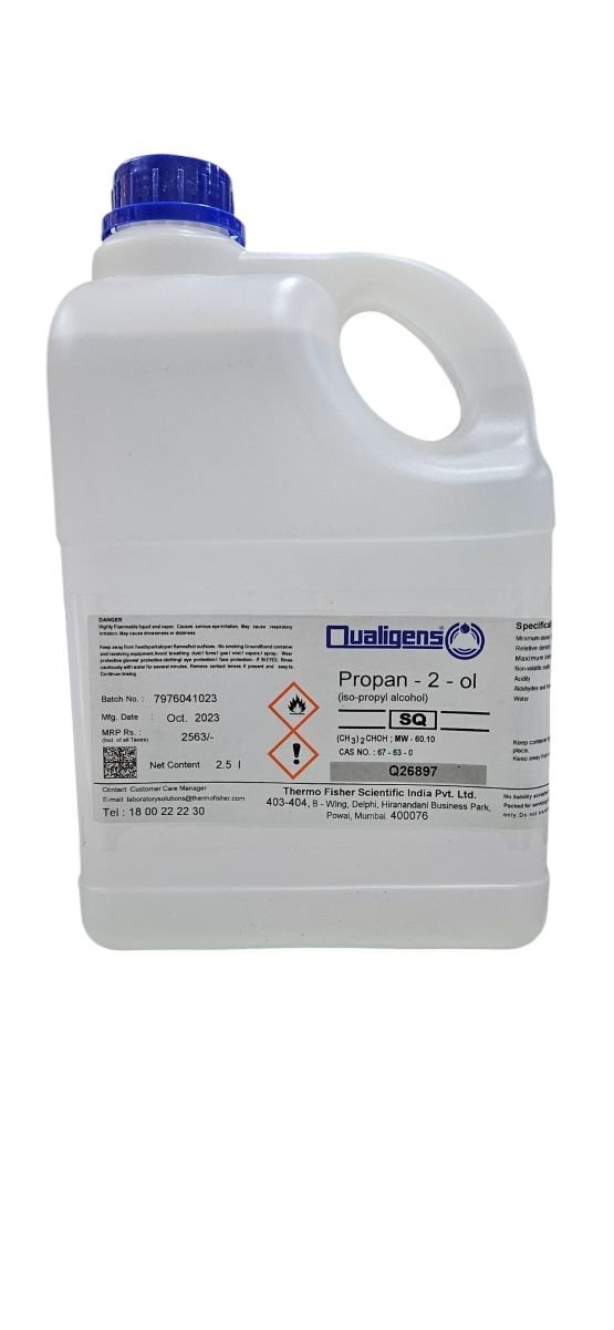 QUALIGENS Q26897 Iso Propyl Alcohol ( Propan-2-ol ) 2500ML SQ
