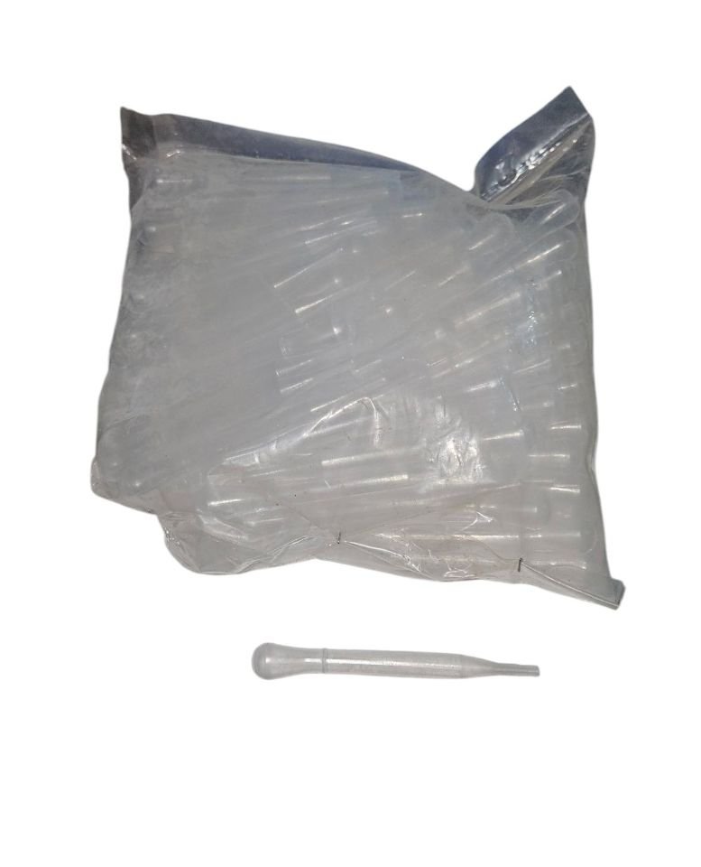 Pasteur Pipette Plastic Dropper 3inch pack of 100 Pieces