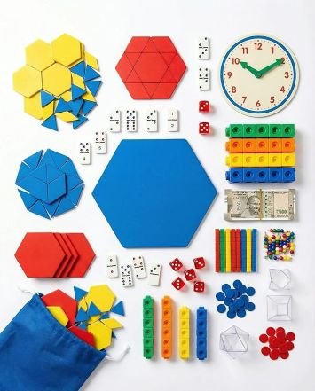 Early Learning Maths Kit for Kids (Ages 3?6) | Counting, Numbers, Shapes & Patterns | Montessori Math Learning Activity Set for Preschool, Nursery, LKG/UKG & Home Learning (Pack of 1 Set)