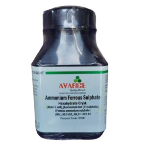 ammonium ferrous sulphate LR 500 GM MAKE AVARICE  CAS NO 7783-85-9