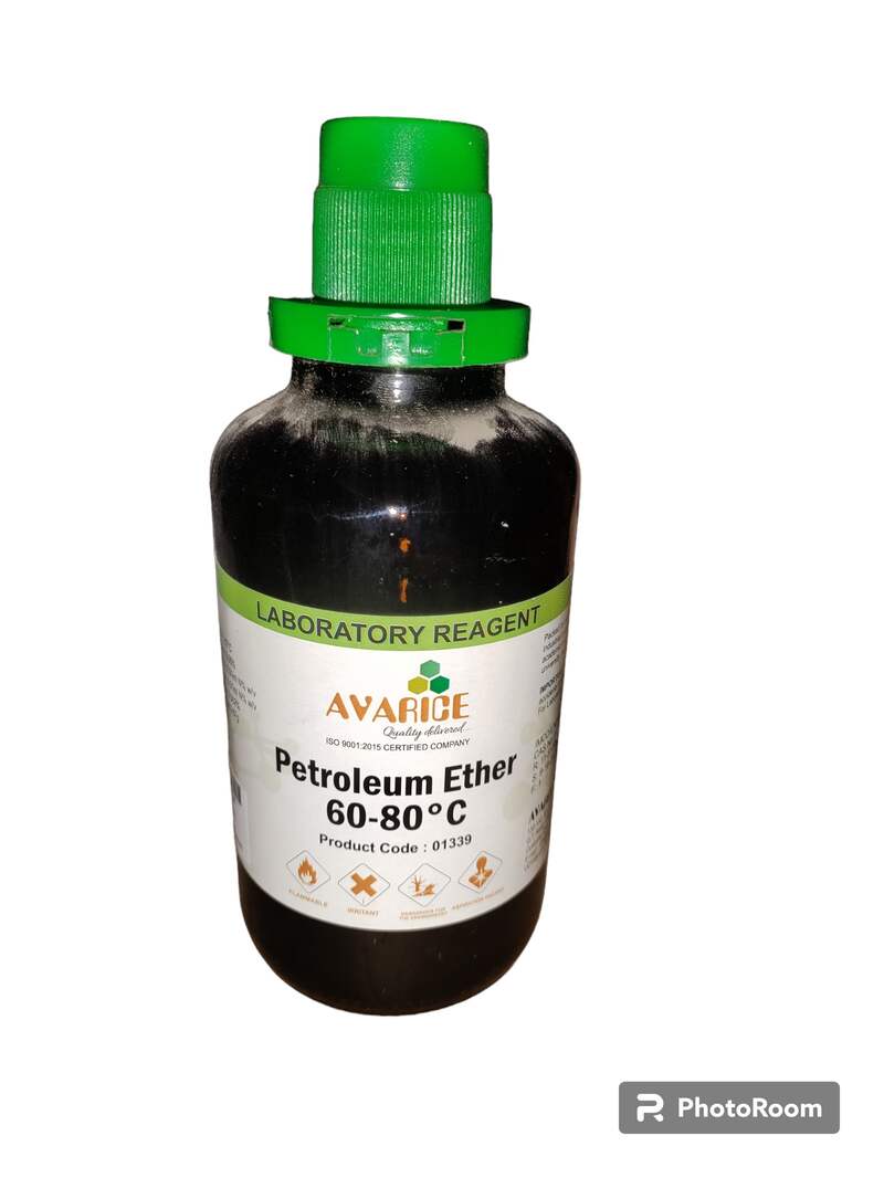 Petroleum Ether for Synthesis 500ml (Petroleum Spirit) Boiling range 60 80C cas 8032-32-4