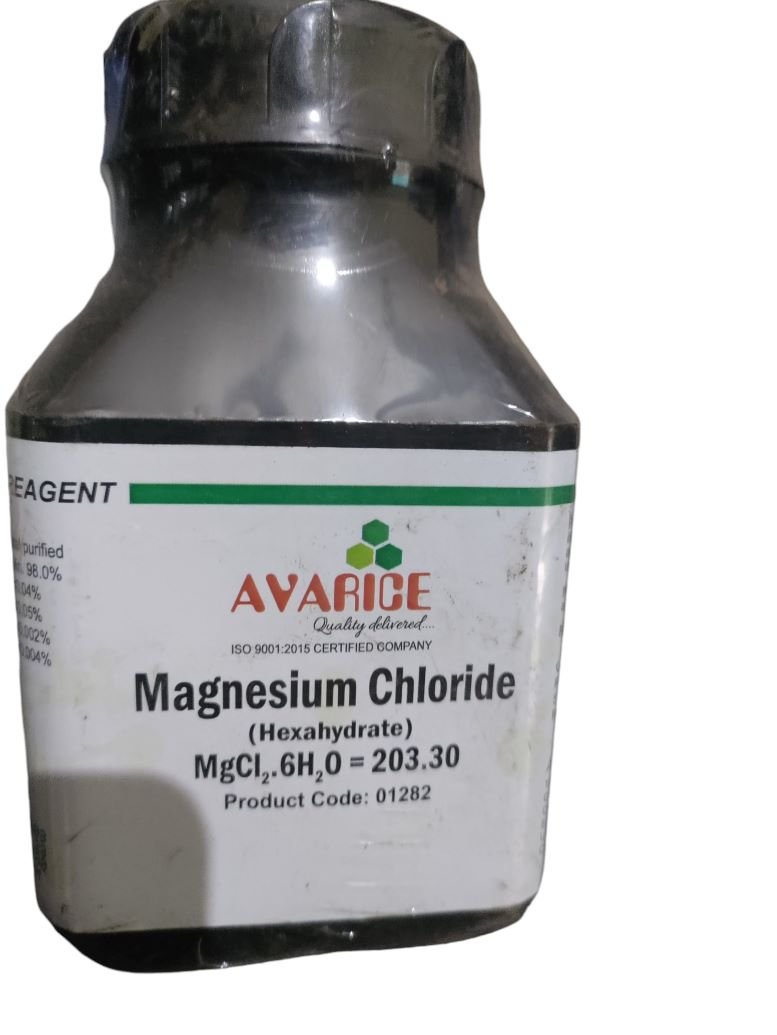 AVARICE Magnesium Chloride Crystal Hexahydrate 500gm Assay (Complexometric) 98.0% CAS NO 7791-18-6
