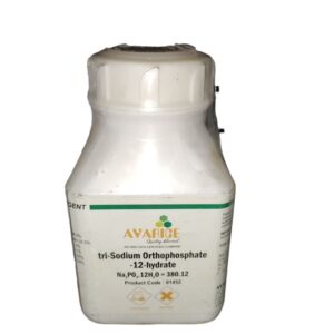 AVARICE tri Sodium Orthophosphate-12-hydrate 500gm Assay (acidimetric) 98.0% CAS NO 10101-89-0