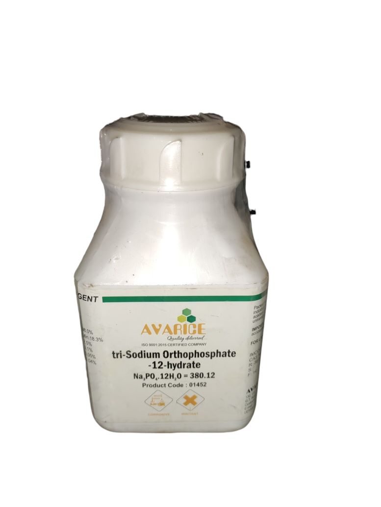 AVARICE tri Sodium Orthophosphate-12-hydrate 500gm Assay (acidimetric) 98.0% CAS NO 10101-89-0