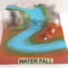Water Fall Geologycal 3D Model Small
