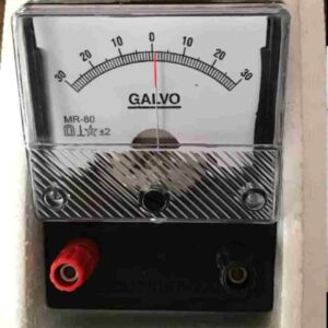GALVANOMETER EDM-80 Desk Stand Analog 30-0-30 (20uA/Div) Moving Coil Galvanometer (Black) Potable Galvo Meter used in labs for experiments