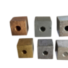 METAL CUBE SET (Set of 6 different metals) SOLID with Inside Hole